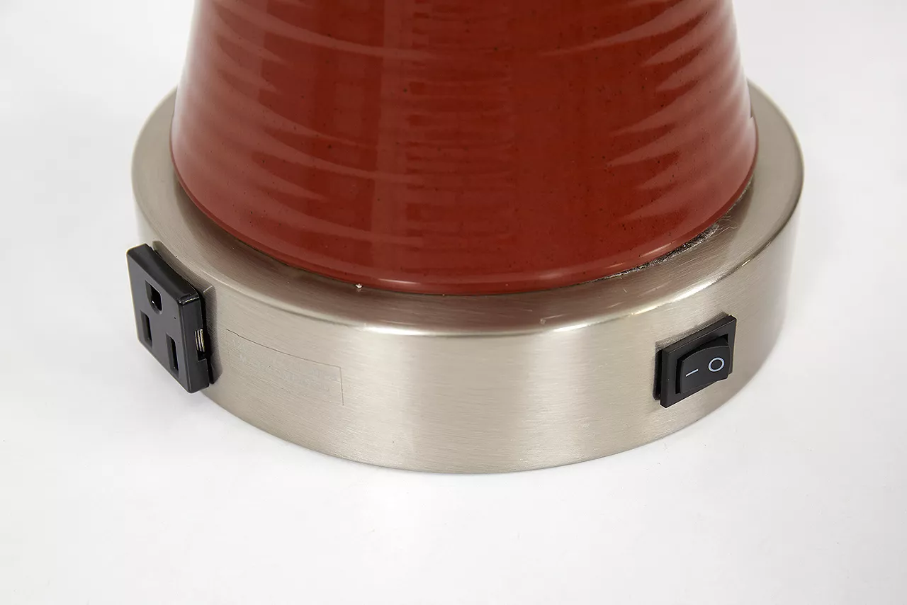 Custom lamp with steel base